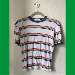 Urban Outfitters rainbow striped tee